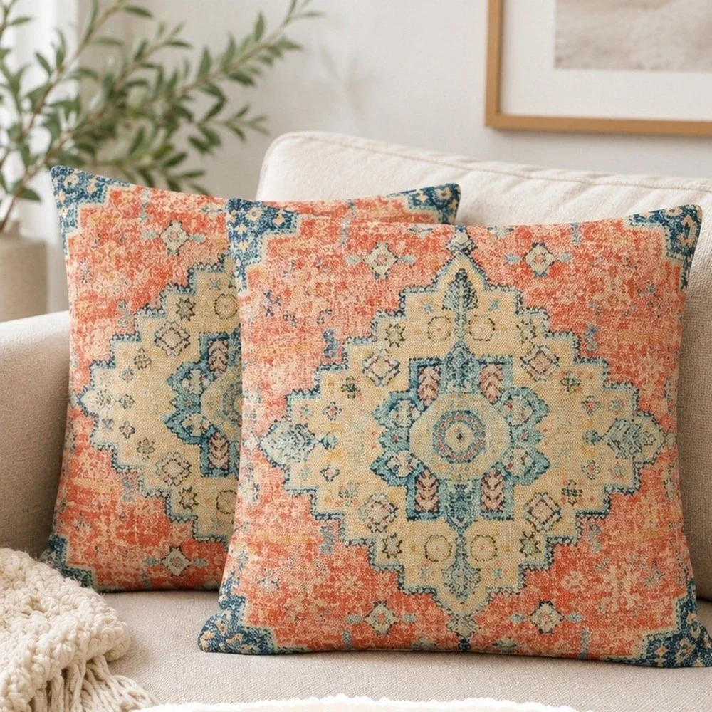 Set‎ of 2 Persian Medallion Pillow Covers